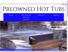 Tablet Screenshot of buypreownedhottubs.com